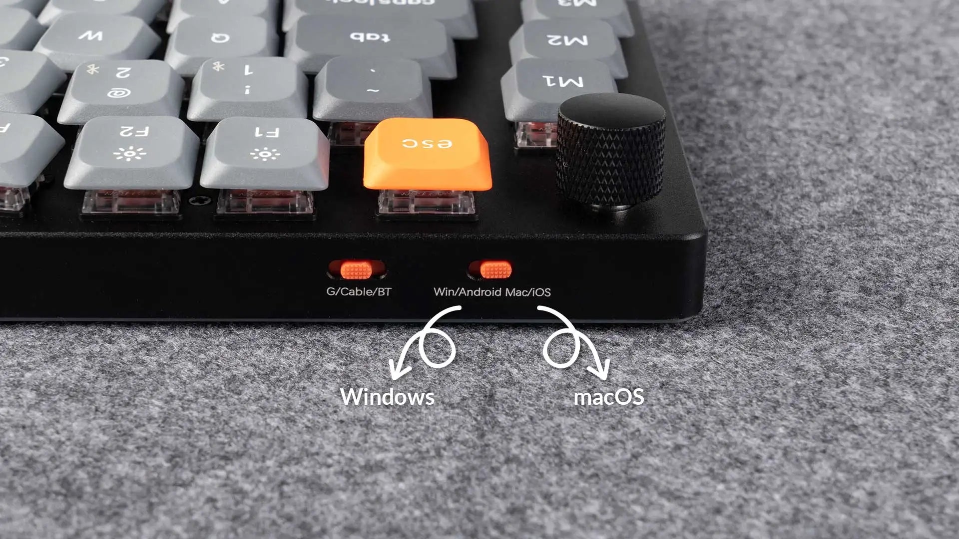 Keychron K15 Max (Alice Layout) QMK Wireless Custom Mechanical Keyboard Low Profile Gateron Switch Double-shot PBT Keycaps