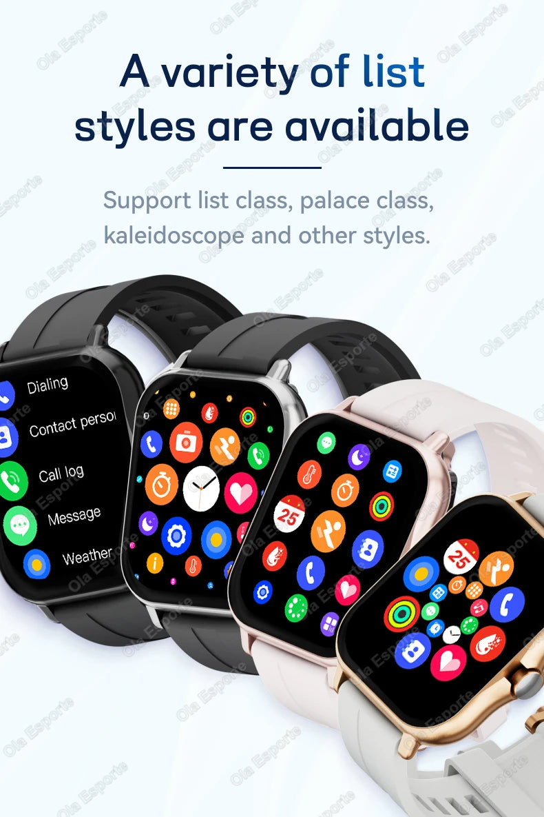 2026 Smart Watch Android Phone 1.83'' Inch Color Screen Bluetooth Call Blood Oxygen/Pressure Monitor Smart Watch Women Men A2435