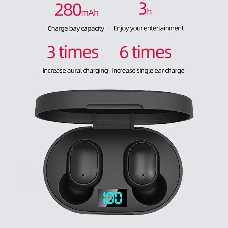 E6S TWS Wireless Headphones Sports Waterproof Bluetooth 5.0 Earphone