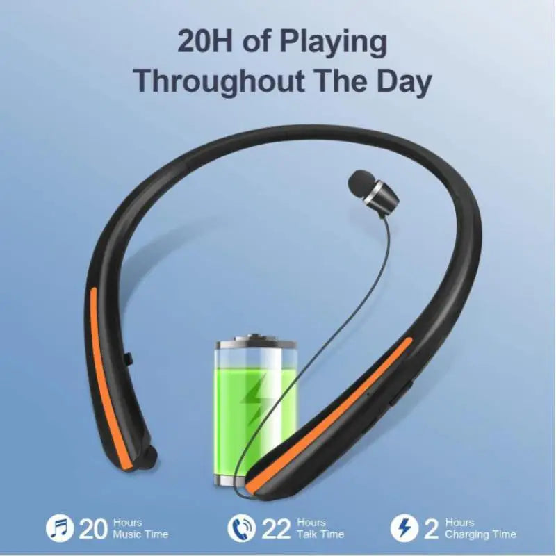 New Neckband Bluetooth Headphone Earphone Wireless Headset Waterproof