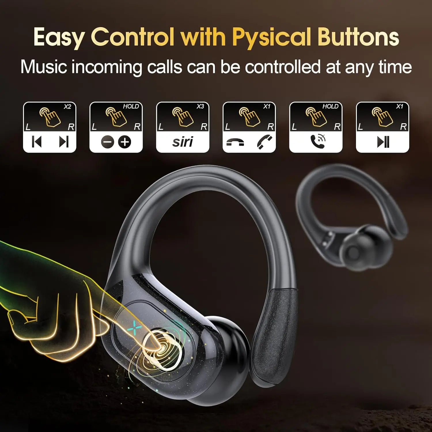 Wireless Earbuds 5.4 Bluetooth Headphones Sports Ear Buds