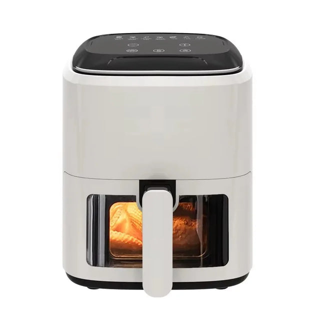 New Electric Air Fryer Smoke- 5.5L Capacity Smart Model Visible Cooking Eco-friendly Non-Stick Coating No Need Turn Over