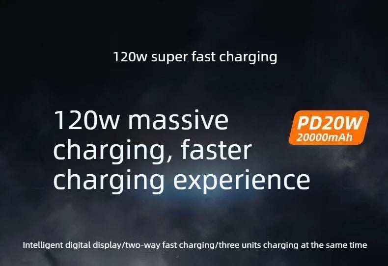 120W 57000mah Power Bank Super Fast Charging For Iphone Xiaomi Samsung Ultralarge Capacity For Mobile Power External Battery