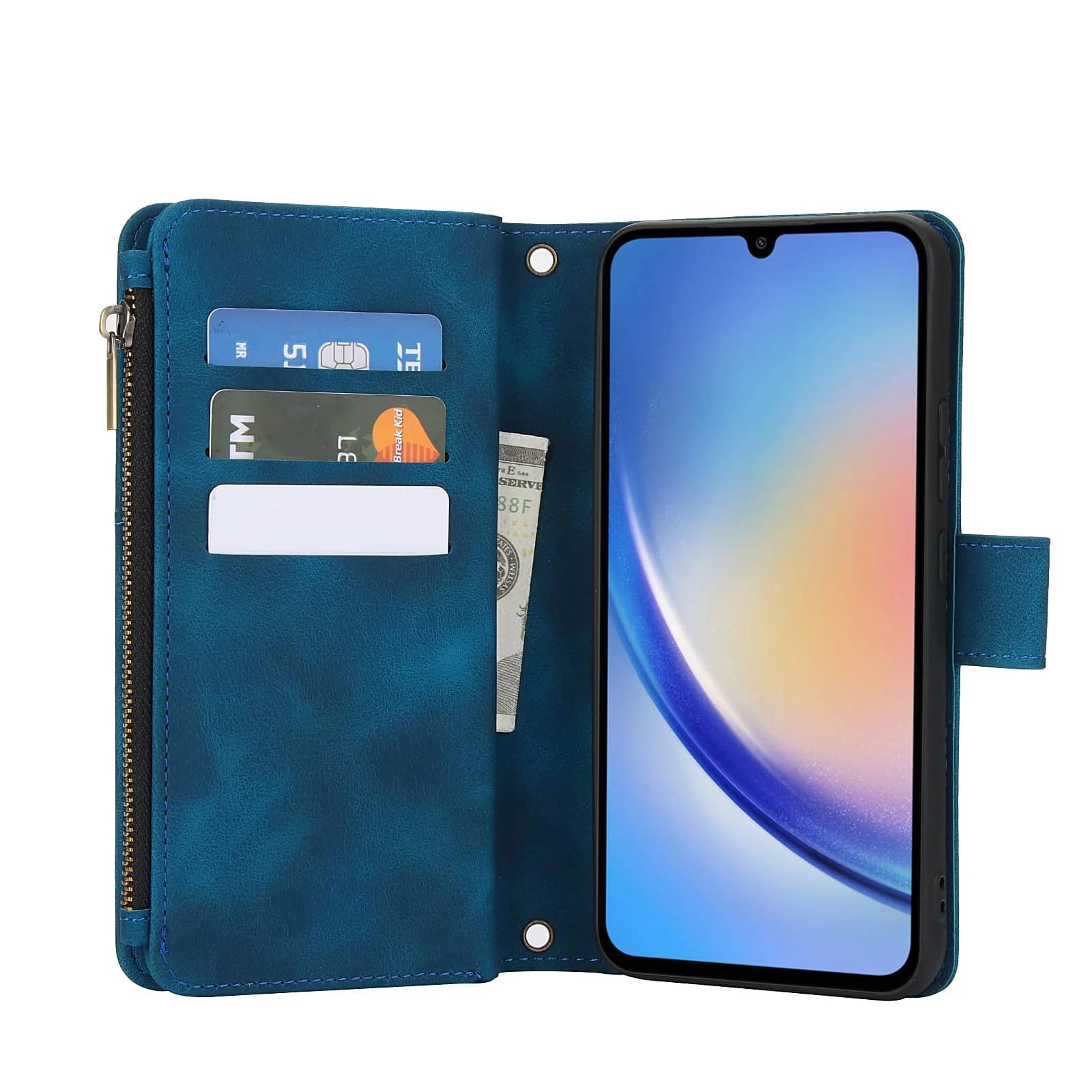 for Samsung Galaxy Case Wallet, Durable Leather Magnetic Buckle Flip Card Holder