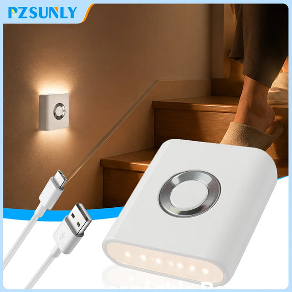 Motion Sensor Light LED Type C Rechargeable Wireless Night Light