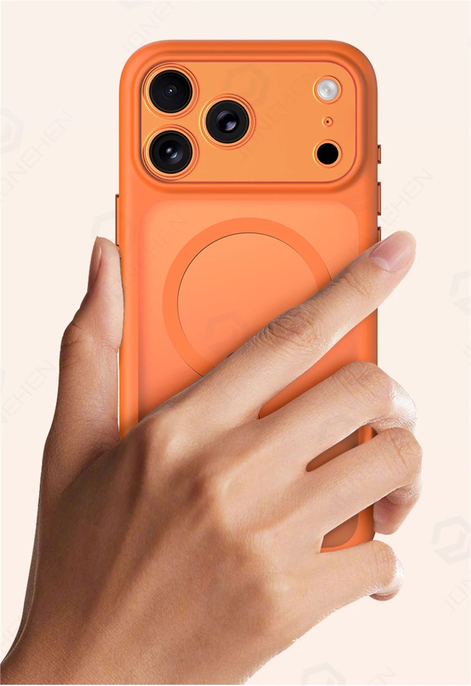 Magnetic Business Simplicity Shockproof Orange Bumper Camera Button Case