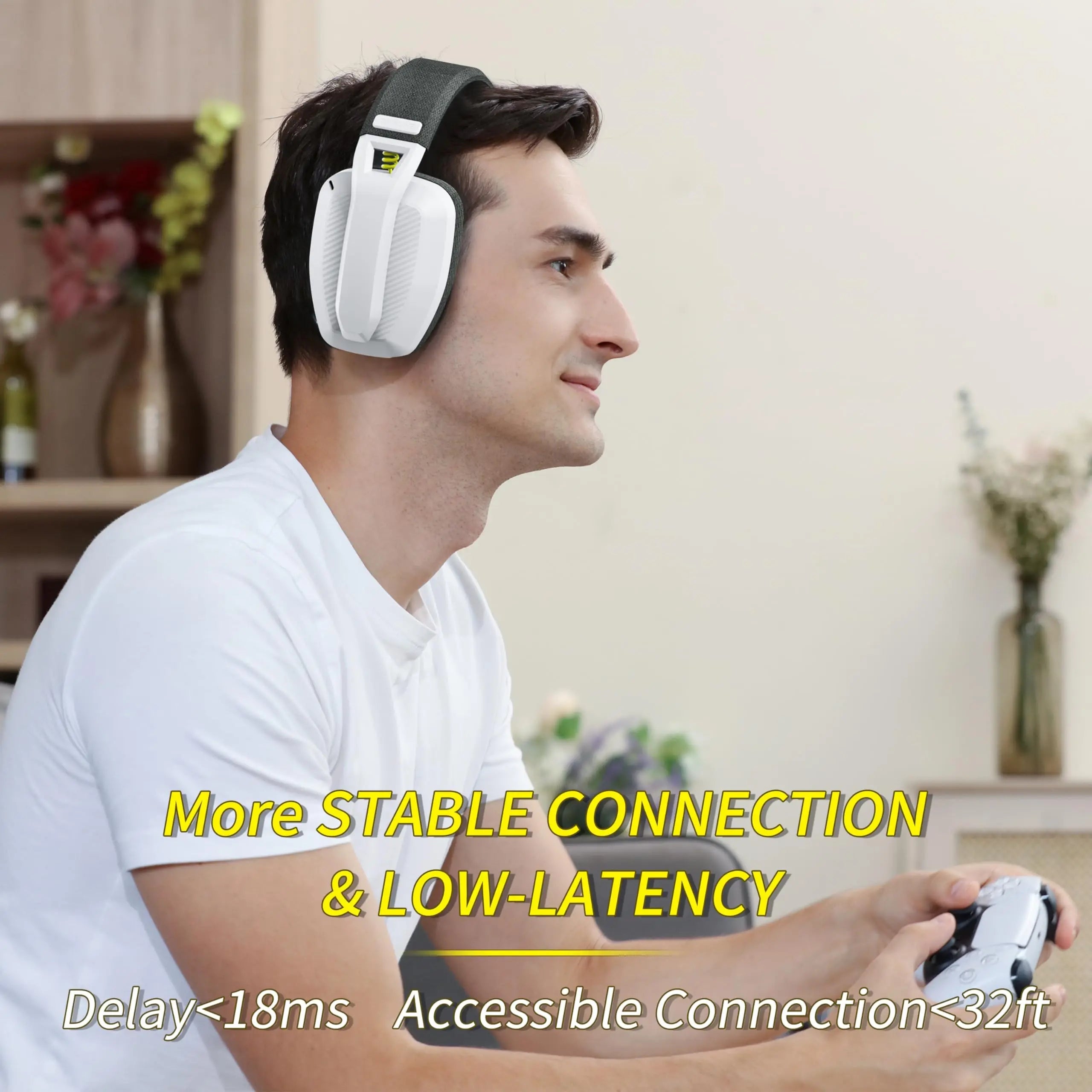 BINNUNE BW06 Bluetooth Headsets Gamer with Mic for Play station Wireless