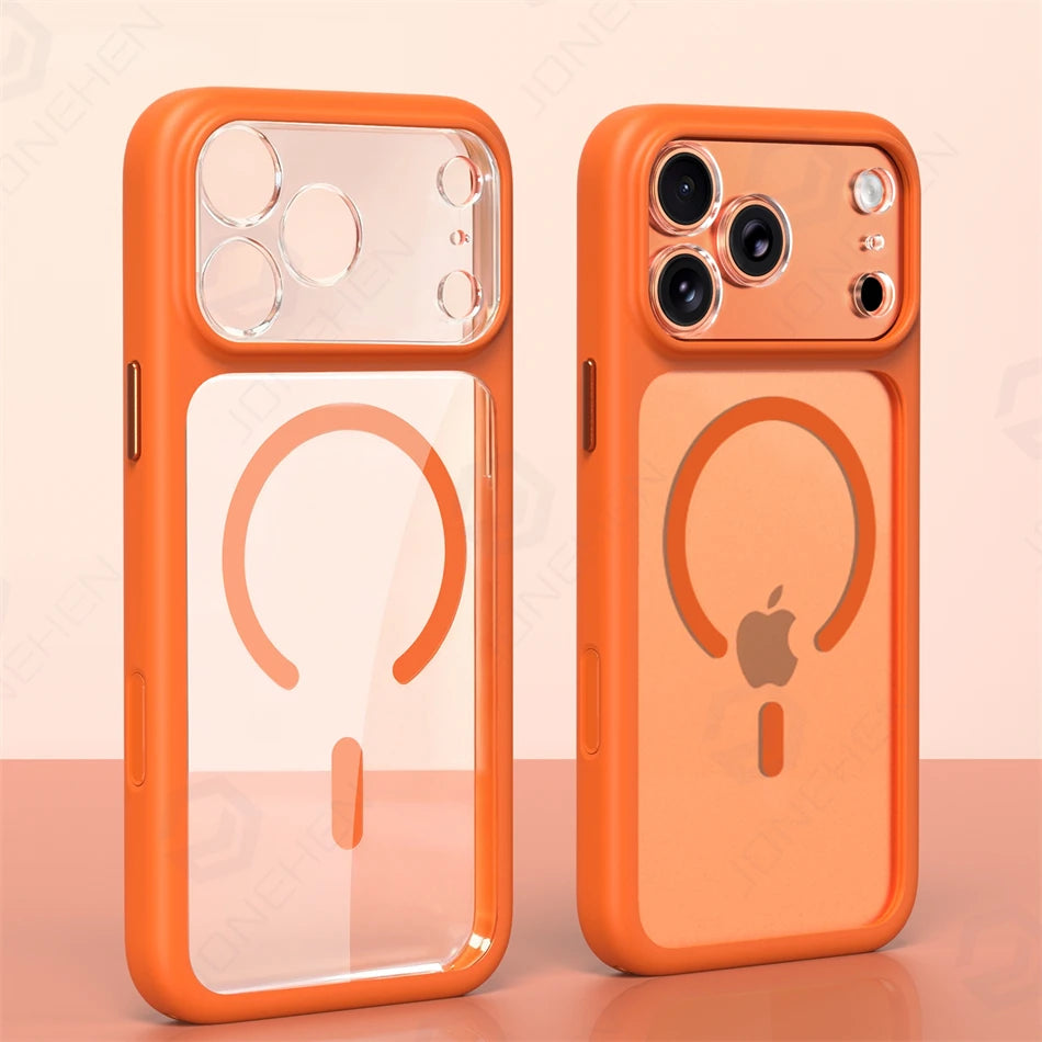 Magnetic Business Simplicity Shockproof Orange Bumper Camera Button Case
