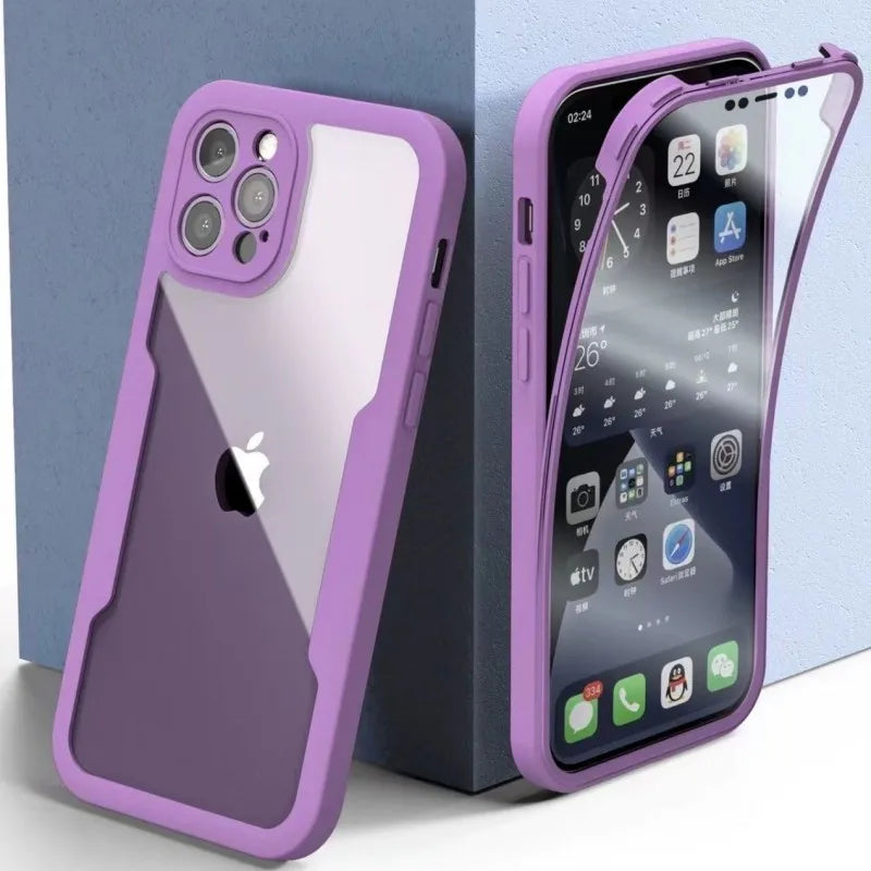 360 Full Body Front Back Clear Case For iPhone 8 Plus SE Silicone Shockproof