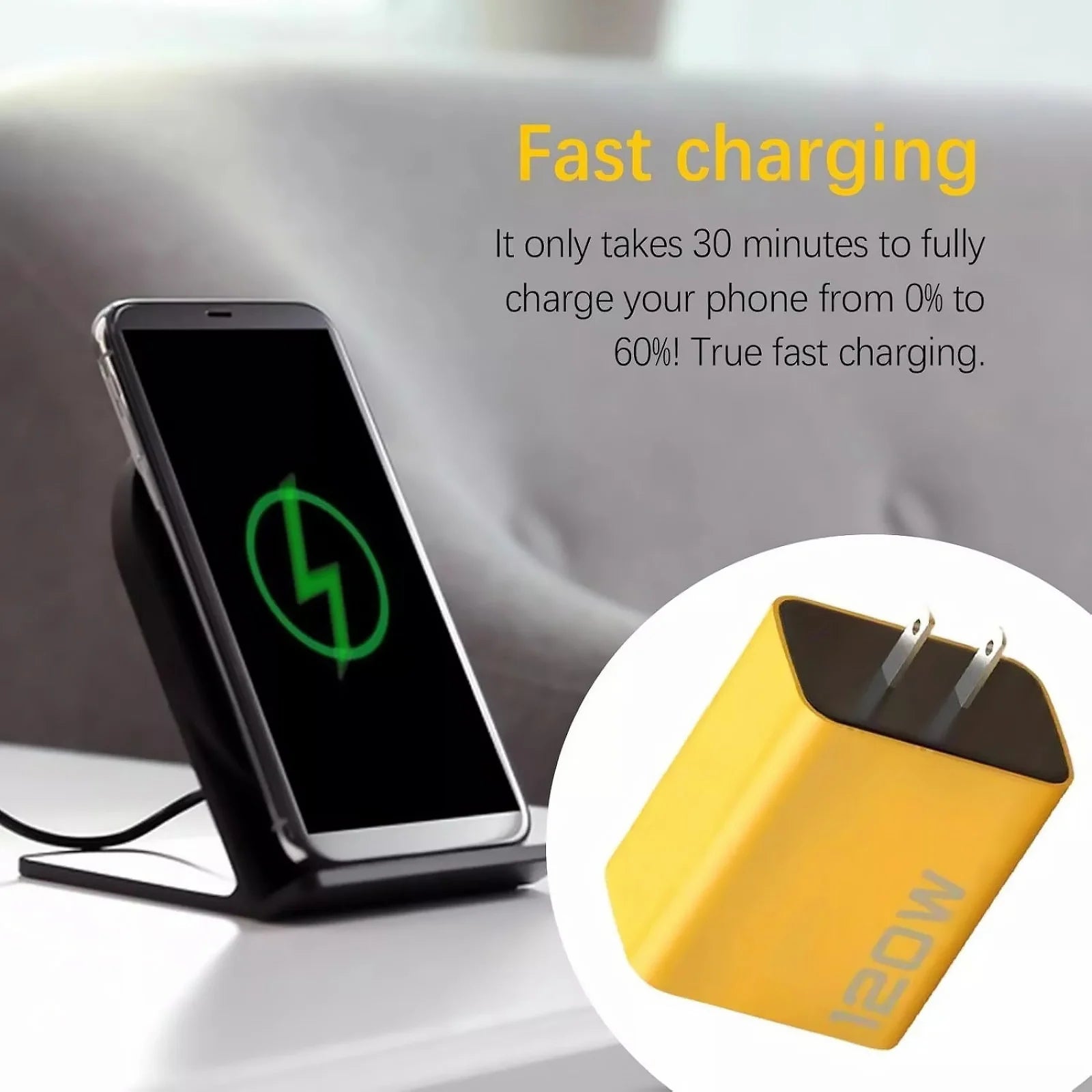 2PCS Universal 4-Port USB-C Fast Charge Mobile Phone Adapter Quick Wall Charger