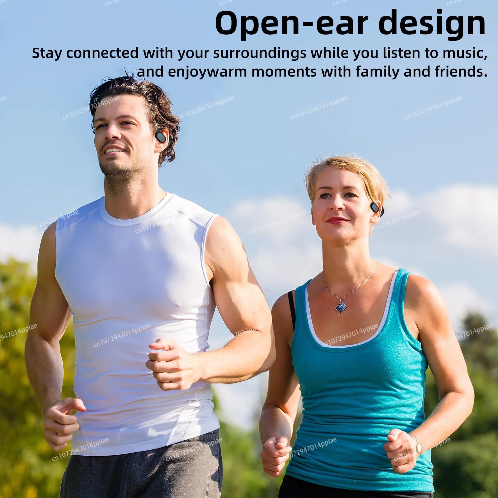 Portable Bone Conduction Earphones Bluetooth Stereo Noise Reduction Headset