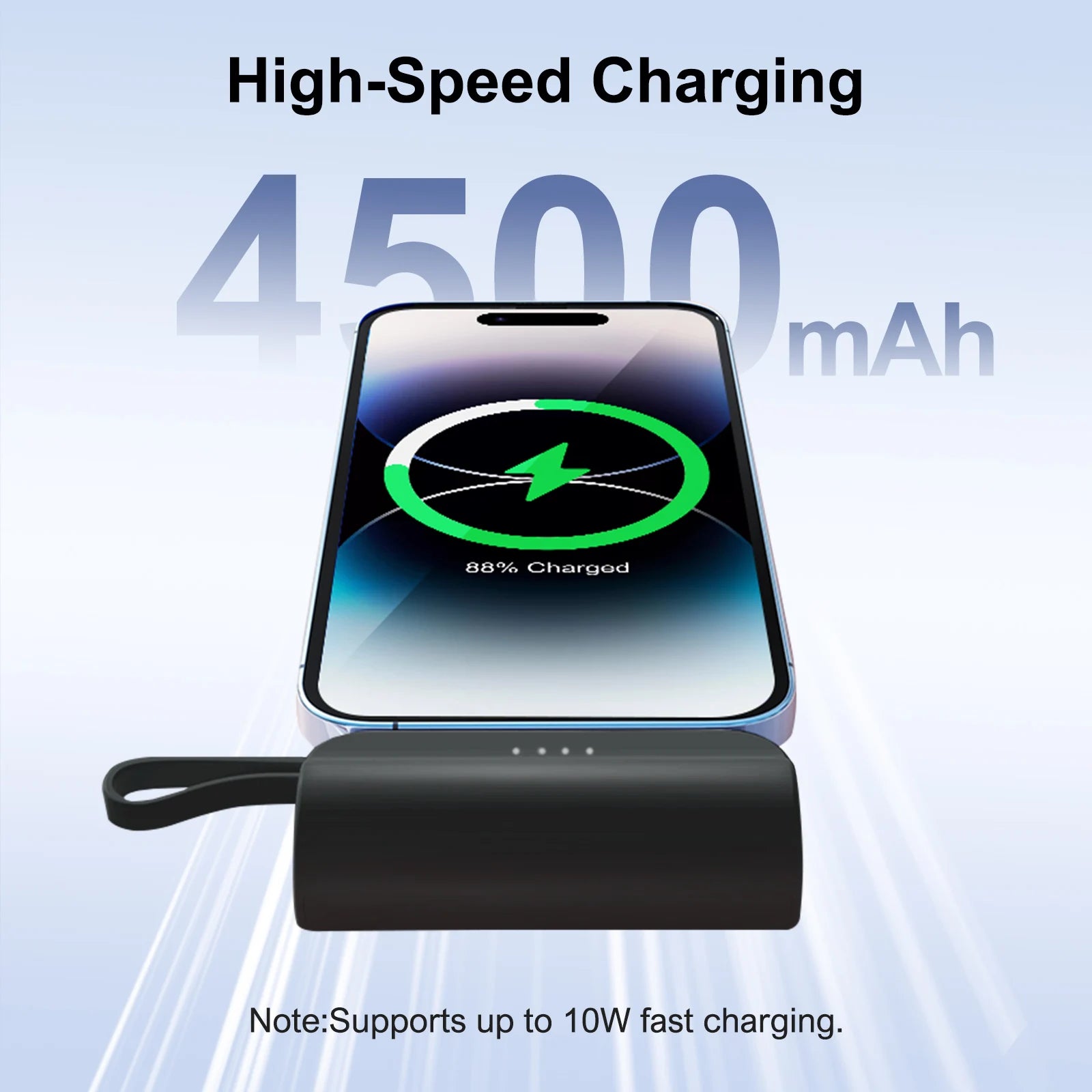 Mini Power Bank Portable 4500mAh Power Phone Charger Capsule Dual USB