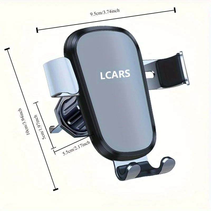 Lcars Car Phone Holder, Car Air Vent Clip Spiral Hook, Aluminum Alloy Panel Anti-Shake, Multifunctional Universal In-Car Navigation Phone Stand