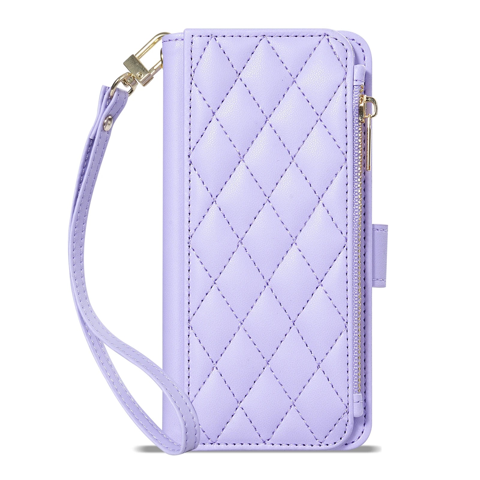 Wallet Small Fragrance Zipper Cardslot Kickstand Magnetic Flip Leather Case