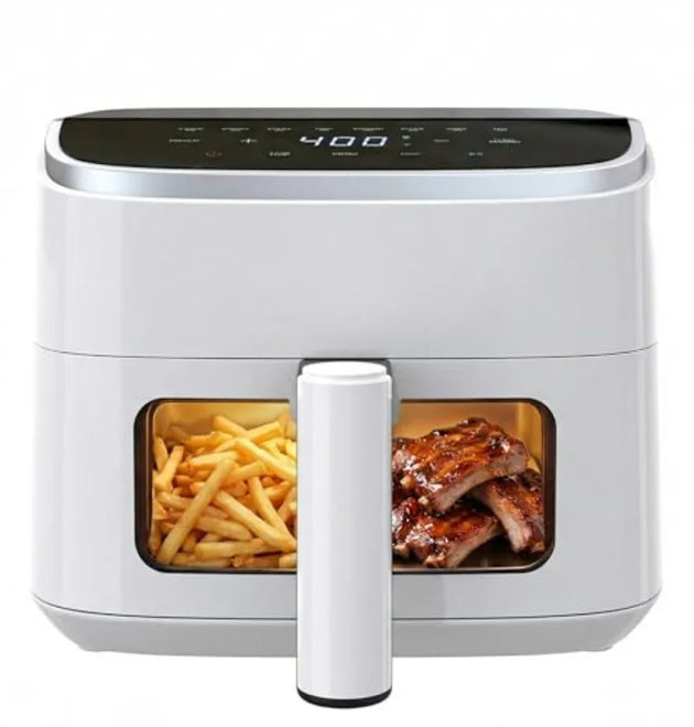 Air Fryer 4 Quart with Window 1500W Digital Airfryer with 8 Presets 60-Min Timer Max 400°F Auto Shut Off and Nonstick Dishwer S