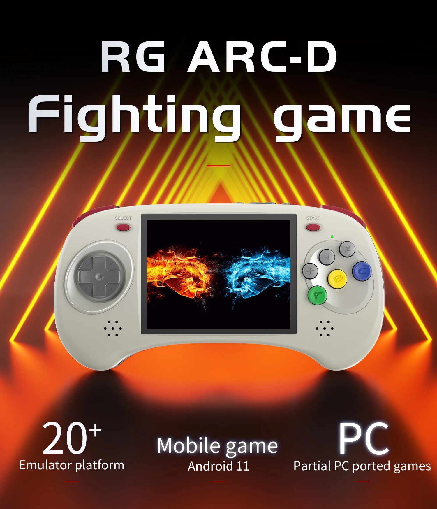 ANBERNIC RG ARC-D RG ARC-S Retro Games RK3566 4.0INCH 640*480 Handheld Game Console Emulator LINUX Android System 3500mAh HD-Out