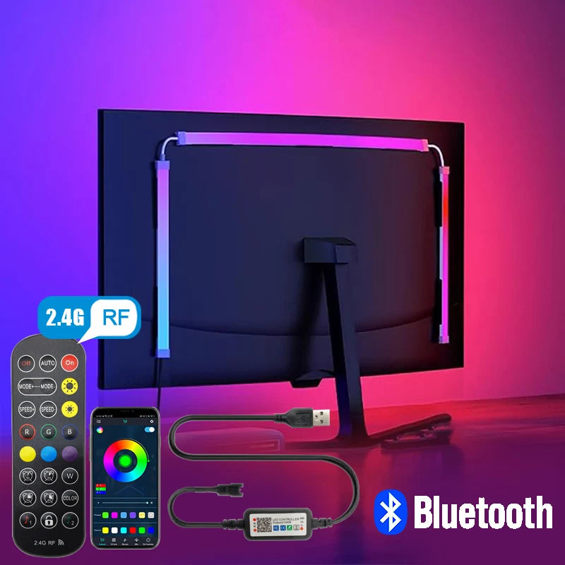 Computer Screen Light Strip Monitor RGBIC Bluetooth LED Lights Game Room