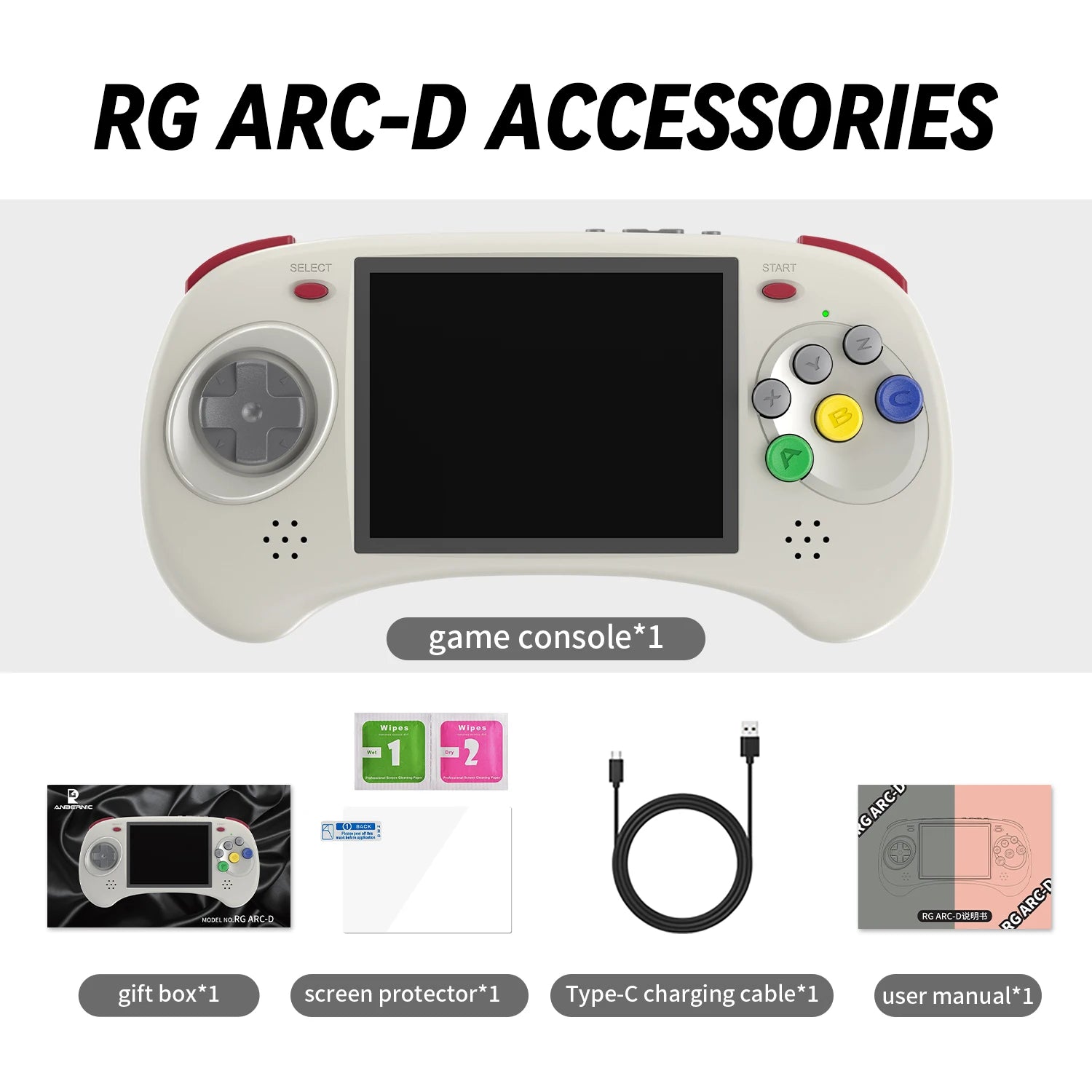 ANBERNIC RG ARC-D RG ARC-S Retro Games RK3566 4.0INCH 640*480 Handheld Game Console Emulator LINUX Android System 3500mAh HD-Out
