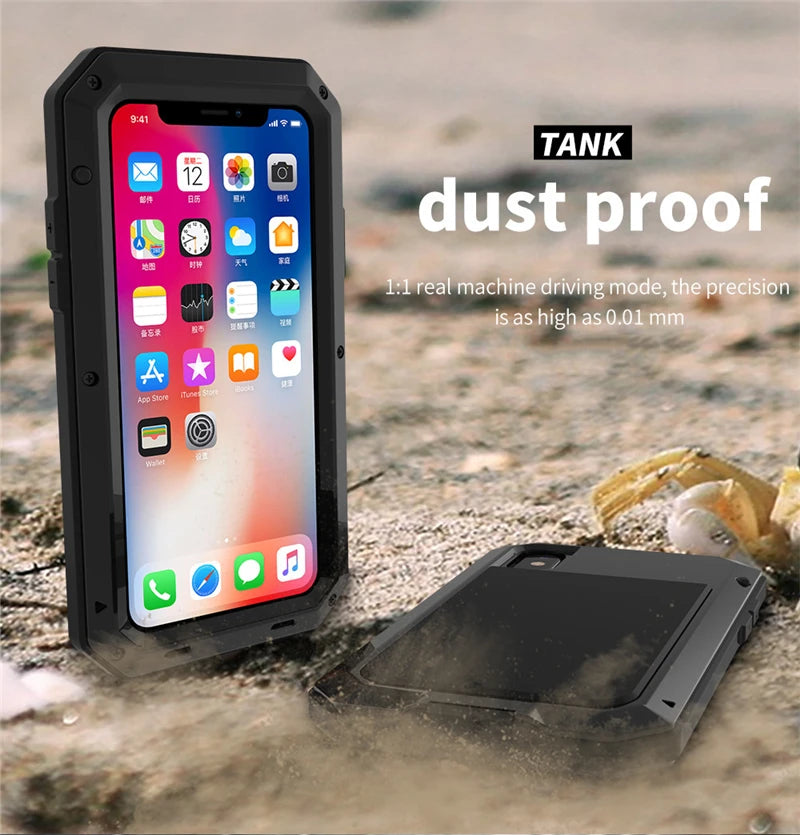 Heavy Duty Protection Armor Metal Aluminum Case for iPhone Cover