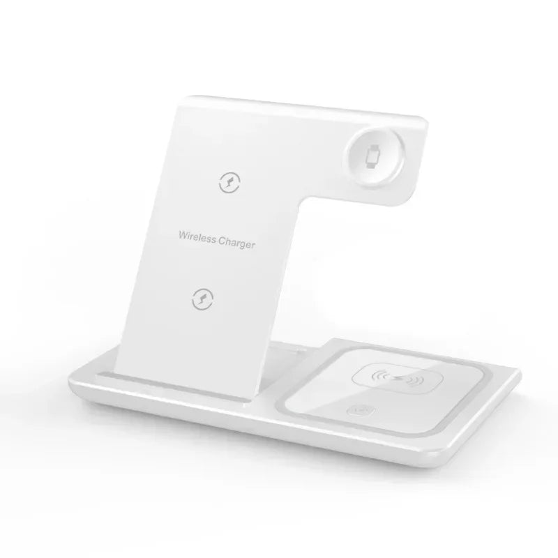 3 in 1 Folding Wireless Charger Stand For iPhone 17 16 15 14 13 12 Pro Max Fast Charging Station For Apple Watch 11-2 SE Airpods