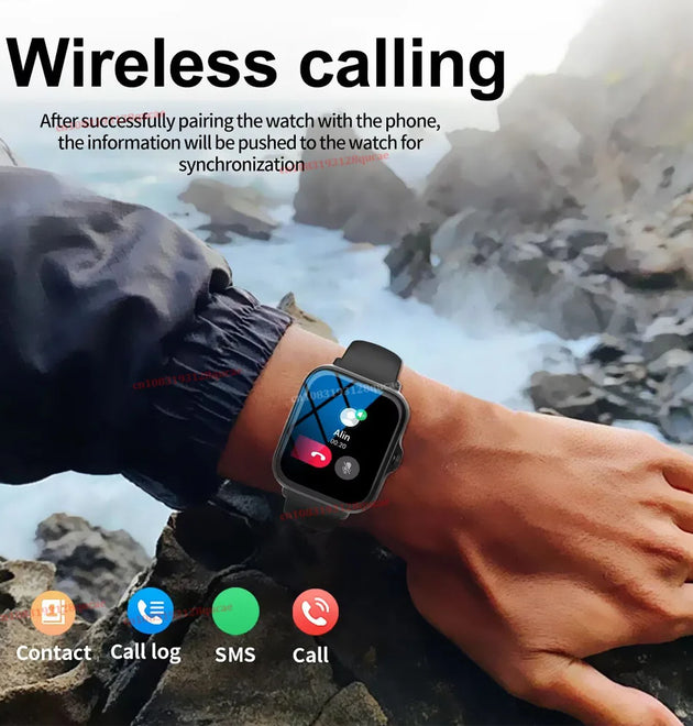 2026 Smart Watch Android Phone 1.83'' Inch Color Screen Bluetooth Call Blood Oxygen/Pressure Monitor Smart Watch Women Men A2435