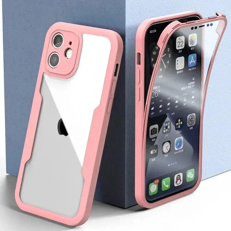 360 Full Body Front Back Clear Case For iPhone 8 Plus SE Silicone Shockproof