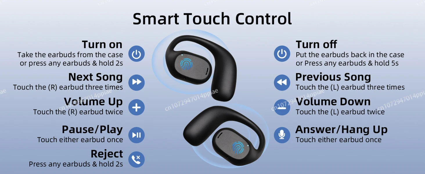Portable Bone Conduction Earphones Bluetooth Stereo Noise Reduction Headset