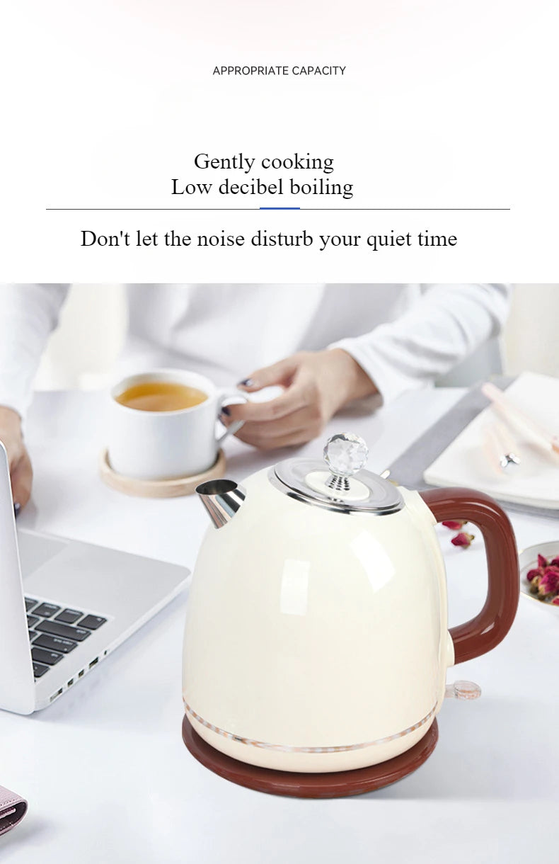 220V Portable Electric Kettle 1.8L Stainless Steel Electric Tea Kettle Mini Household Water Boiler Home Kitchen Appliances