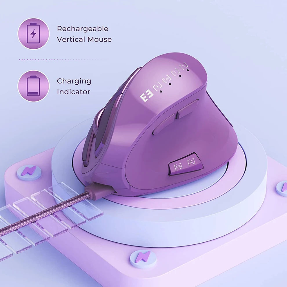 Jomaa Ergonomic Bluetooth Mouse Wireless Vertical Mouse Rechargeable