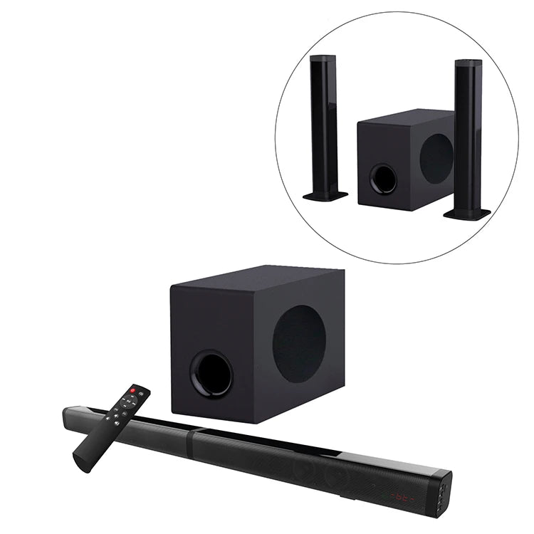 Bluetooth Speaker 5.0 Home Theater System 3D Surround Sound Bar Remote