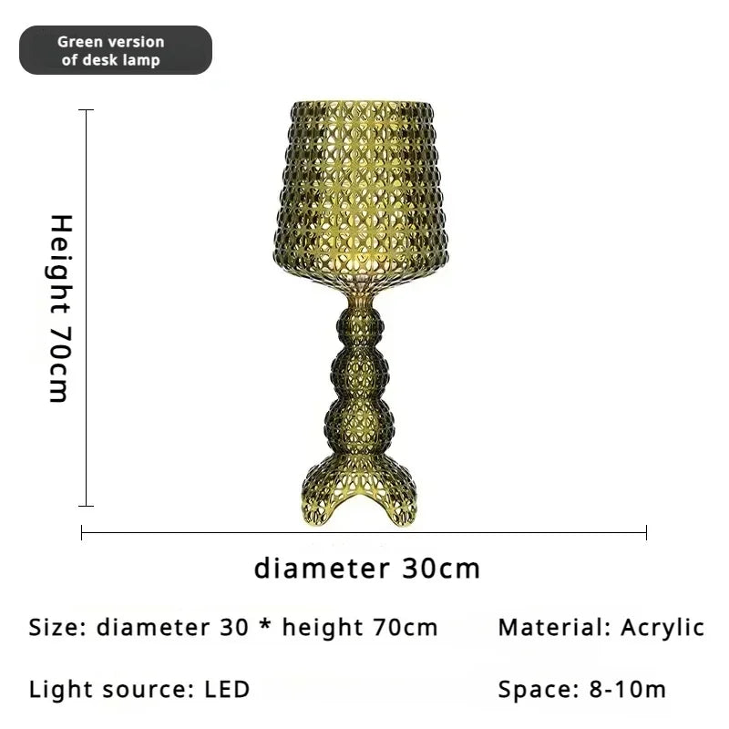 Italian Designer Hollow Goblet Acrylic Floor Lamp for Exhibition Hall Living Room