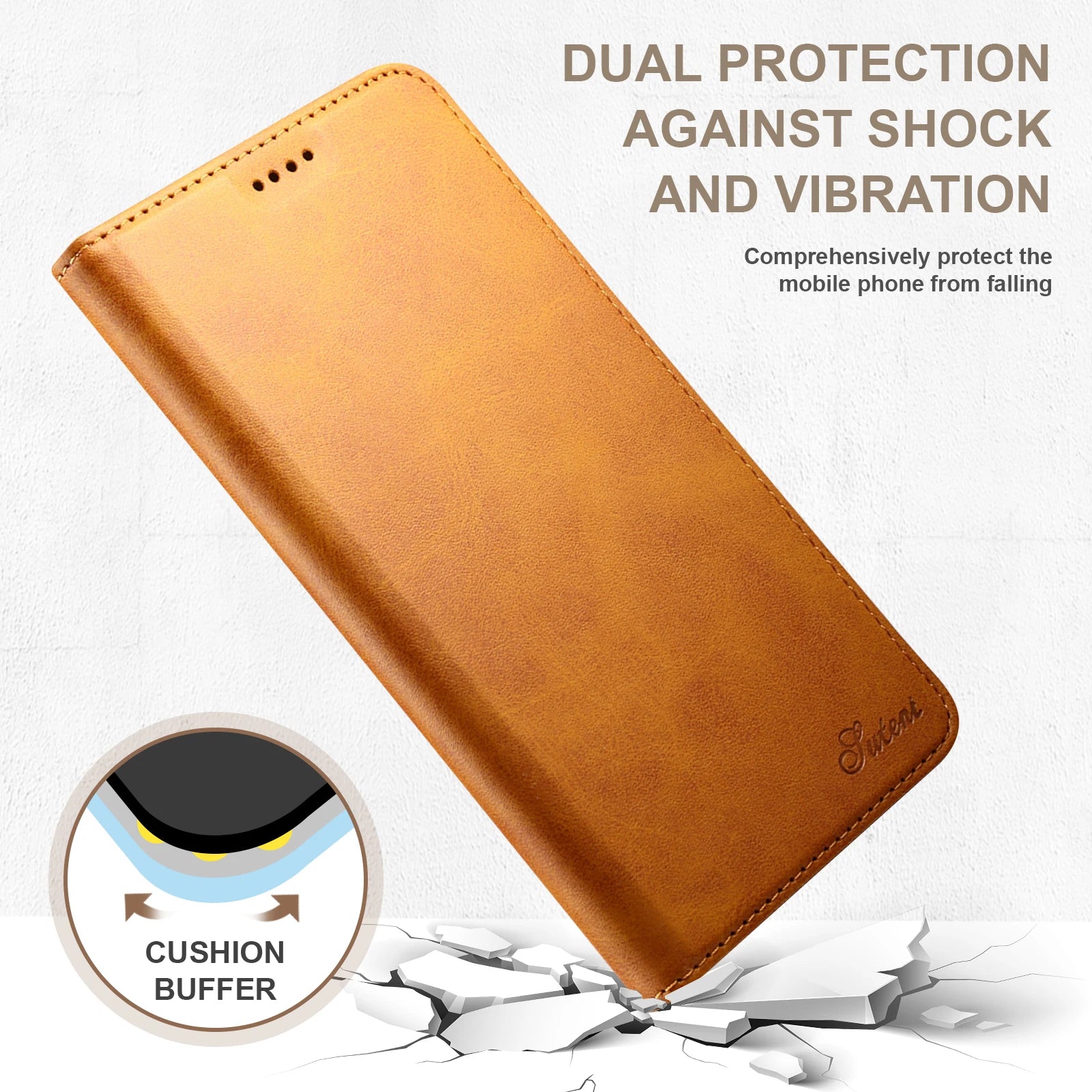 SUTENI Faux Leather Wallet Phone Case Cover Flip For iPhone Pro Max Plus Mini