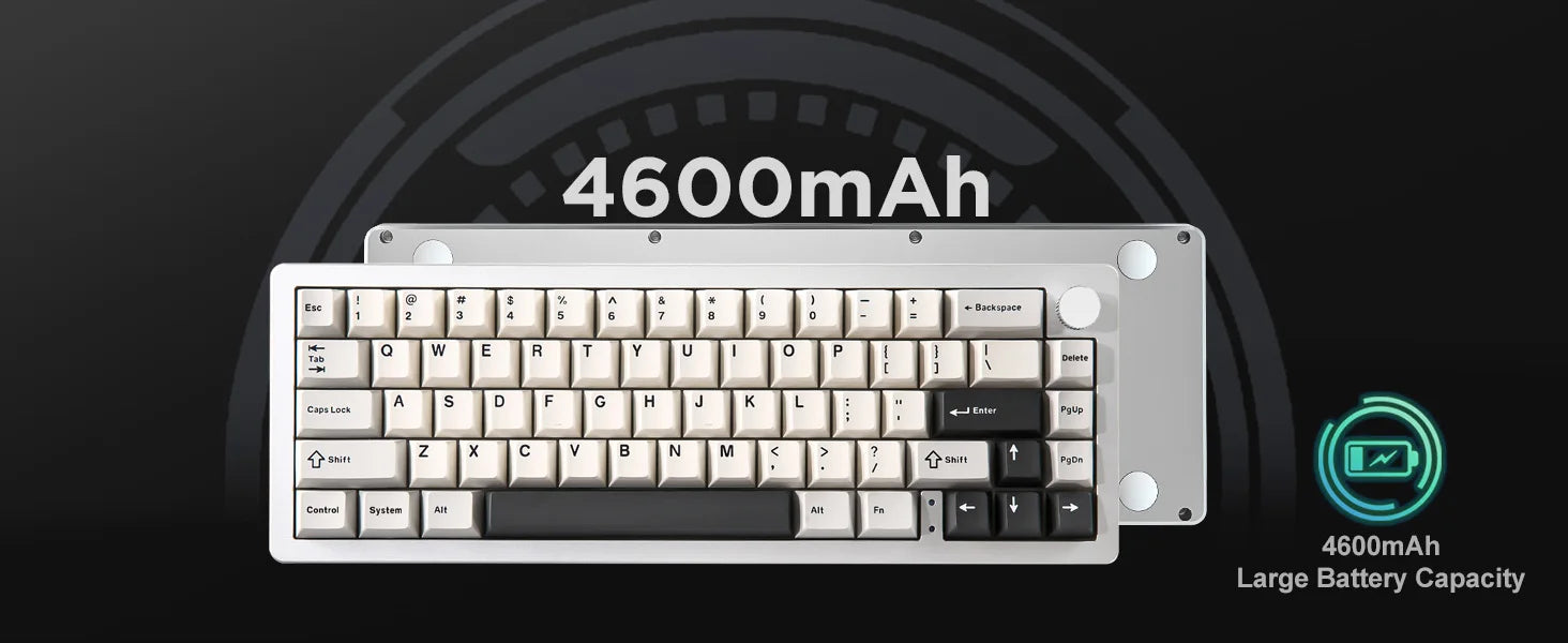 Aluminum Knob Wireless Bluetooth Wired Hot Swap Gasket Mounted RGB Keyboard