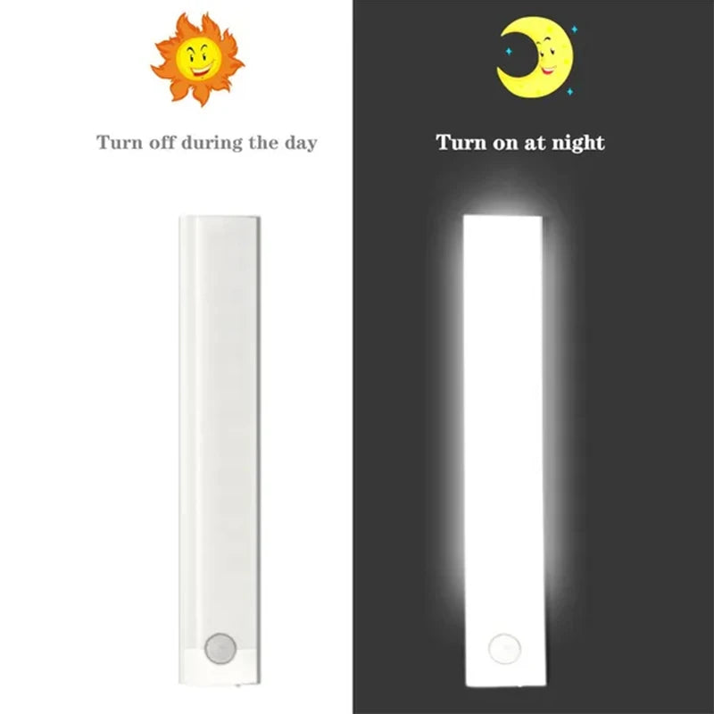 PIR Motion Sensor LED Under Cabinet Lamp Dimmable Rechargeable Night Light