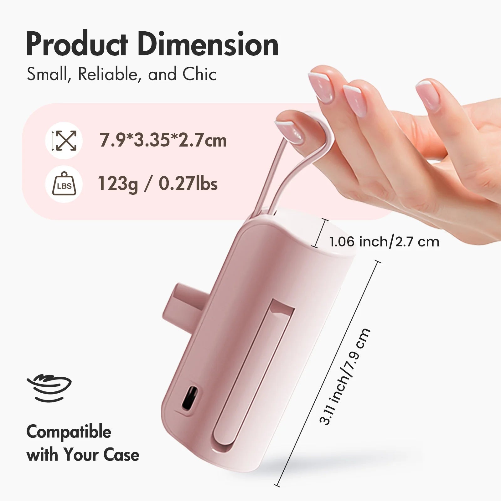 Mini Power Bank Portable 4500mAh Power Phone Charger Capsule Dual USB