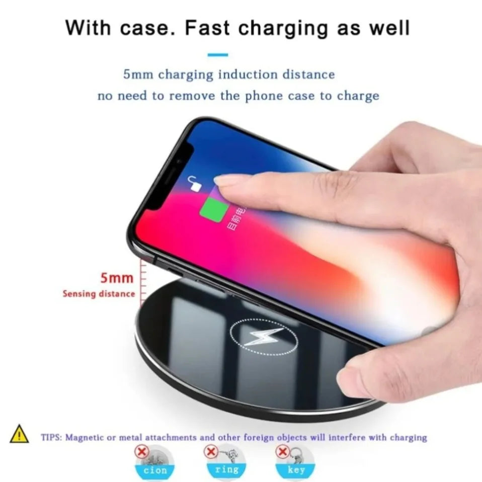 Desktop Wireless Charger LED Light Pad For iPhone 17 16 15 14 13 12 Pro Max Airpods Pro Fast Charging Station For Samsung Xiaomi