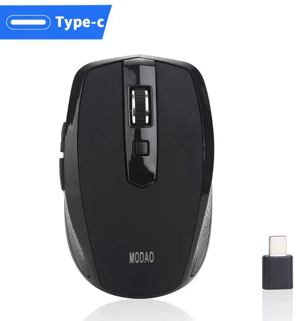 F3MA 2.4G Wireless Mouse 6 Buttons Noiseless USB Type C 1200 1600 DPI Gaming Mouse with Type-C Receiver MICE