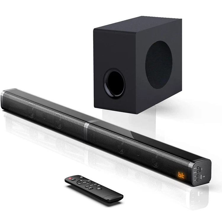 Bluetooth Speaker 5.0 Home Theater System 3D Surround Sound Bar Remote