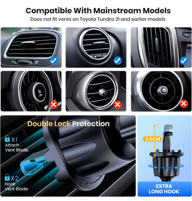 Universal Gravity Auto Phone Holder Car Air Vent Clip Mount Mobile Phone Holder CellPhone Stand SupportFor iPhone Samsung Huawei