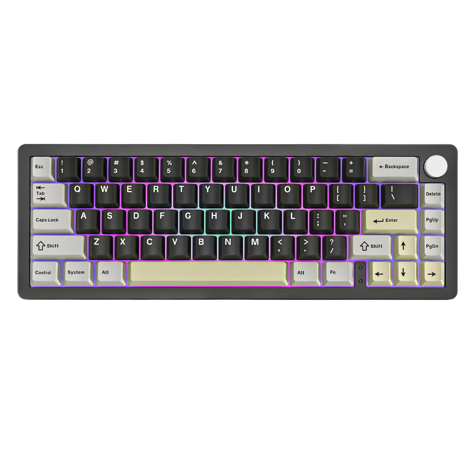 Aluminum Knob Wireless Bluetooth Wired Hot Swap Gasket Mounted RGB Keyboard