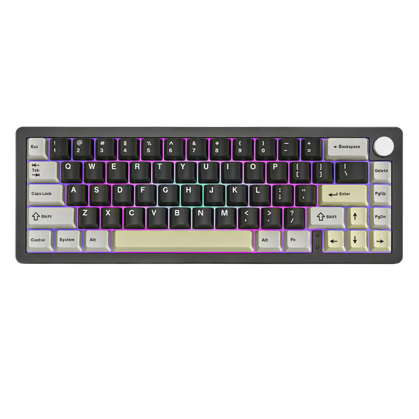 Aluminum Knob Wireless Bluetooth Wired Hot Swap Gasket Mounted RGB Keyboard