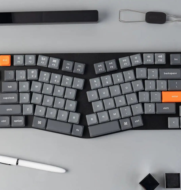 Keychron K15 Max (Alice Layout) QMK Wireless Custom Mechanical Keyboard Low Profile Gateron Switch Double-shot PBT Keycaps