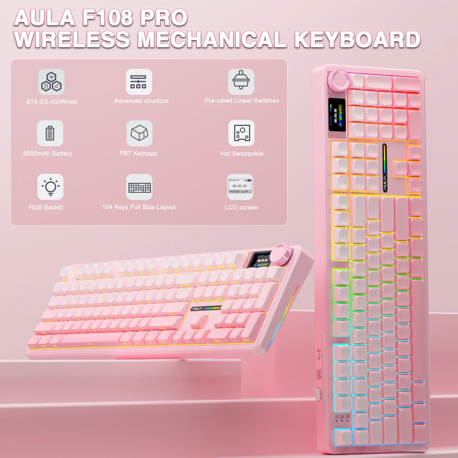 Wireless Bluetooth Keyboard Macro Gaming keyboard Gasket Keyboard