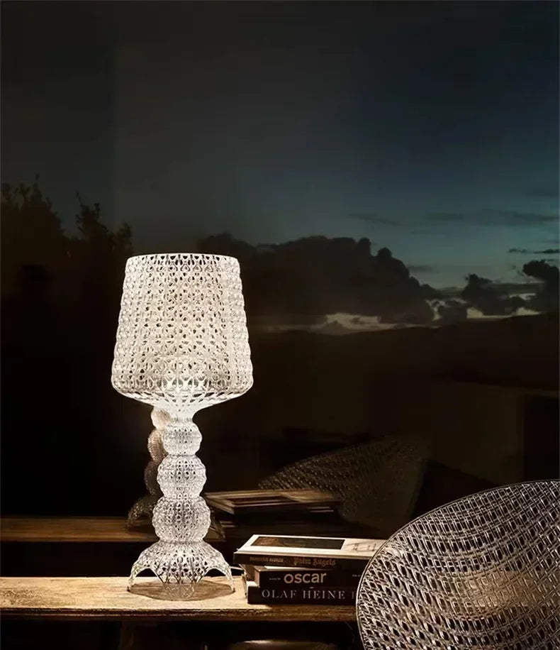 Italian Designer Hollow Goblet Acrylic Floor Lamp for Exhibition Hall Living Room