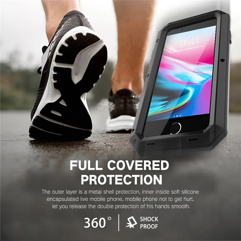 Heavy Duty Protection Armor Metal Aluminum Case for iPhone Cover