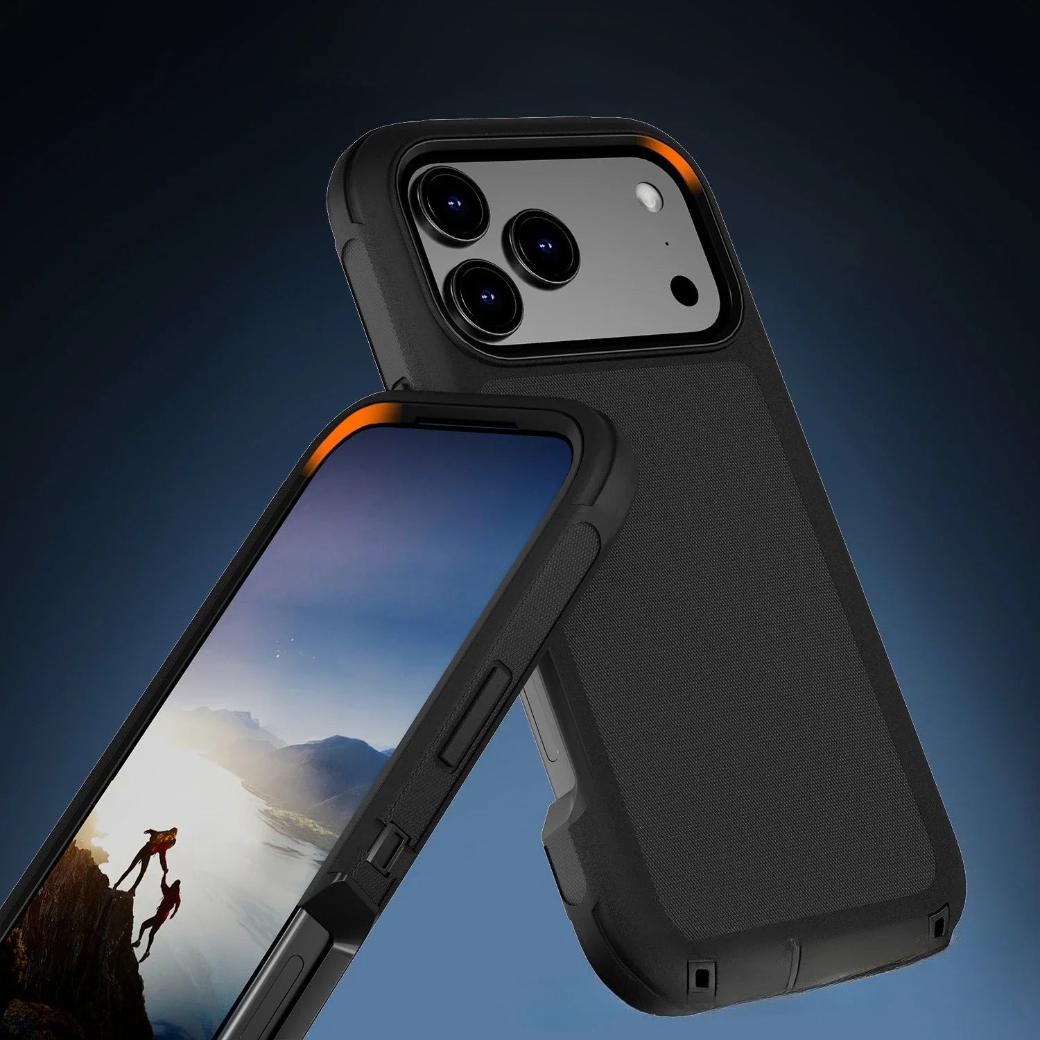 Rugged Shockproof Case with Belt Clip 2-Tone Design Heavy Duty Protection