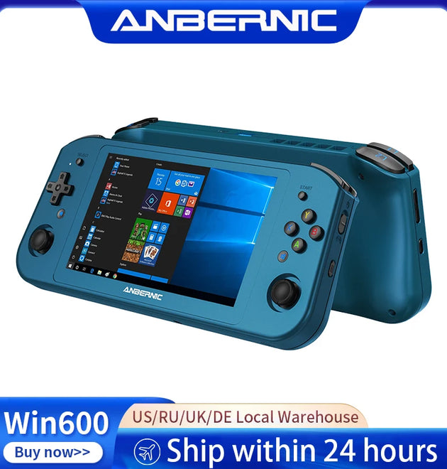 ANBERNIC Win600 PC Games Handheld AMD 3020e/3050e 5.94 Inch IPS Screen Office Video Game Console Windows 10 WiFi5  Pocket Laptop