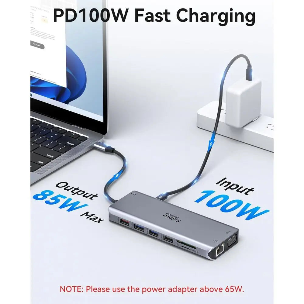 Dual Monitor Docking Station with HDMI, Windows and Mac Laptops