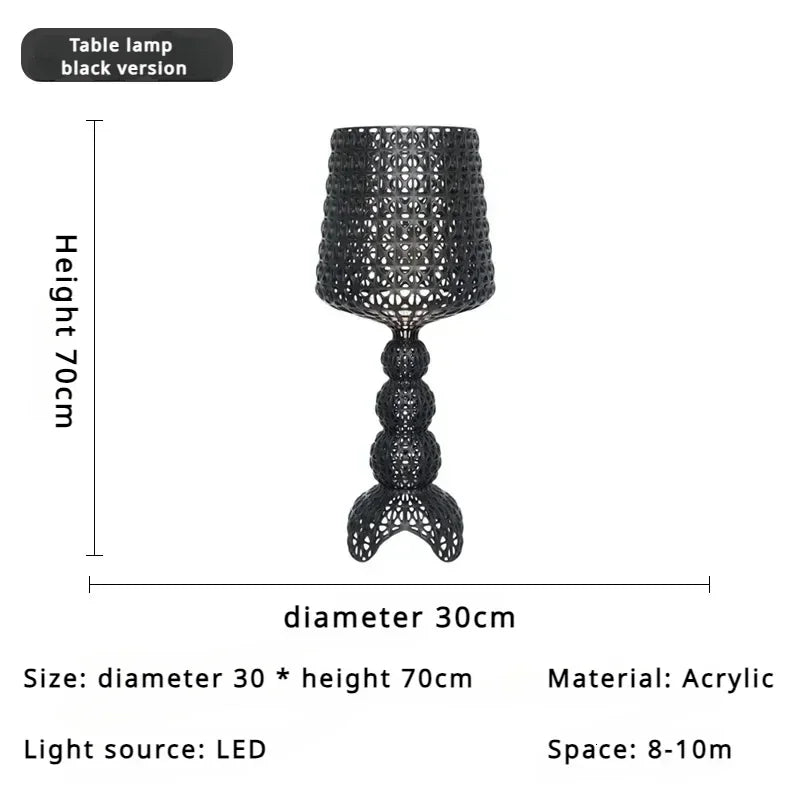 Italian Designer Hollow Goblet Acrylic Floor Lamp for Exhibition Hall Living Room