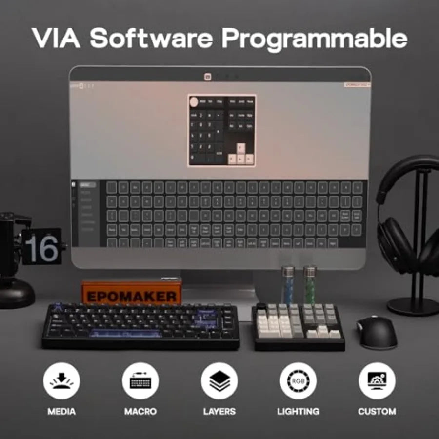 TH33 Wireless Mechanical Numpad VIA BT/2.4G/USB Hot-Swap RGB Backlit
